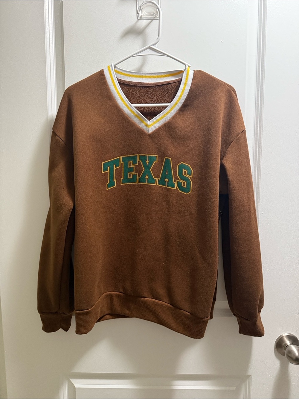 Varsity Logo Collared V-Neck Varsity Sweater